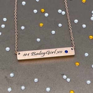 personalized necklace with birthstone